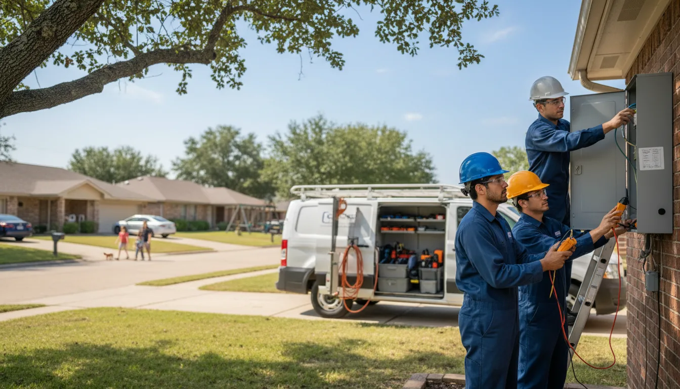 Certified electrician providing emergency electrical services in Christine, TX
